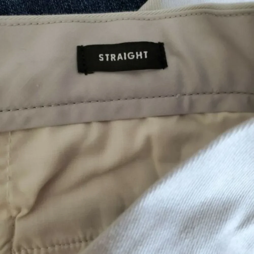 J Crew Mercantile Flex Straight OGR flat front pants 35x32 zip pockets men H3186
